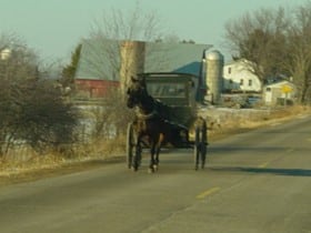 Amish buggy in Wisconsin